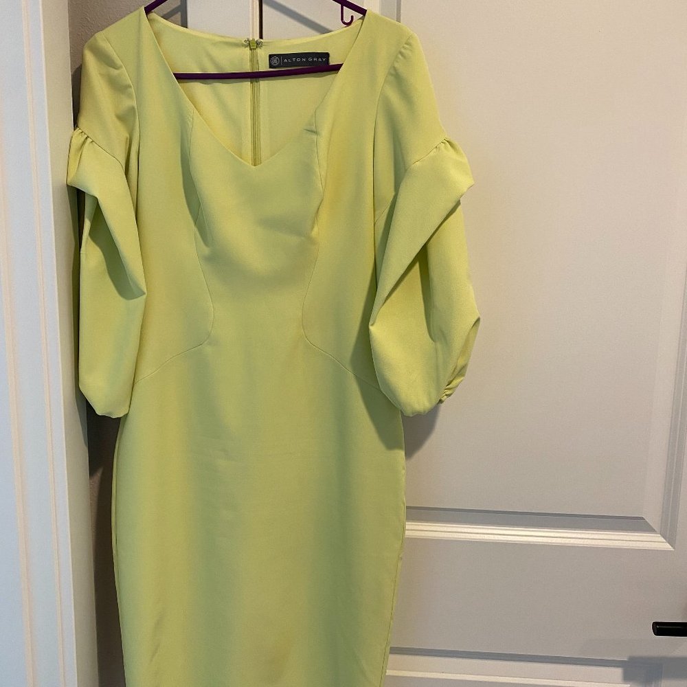 Alton Gray sheath  Dress ( light green)